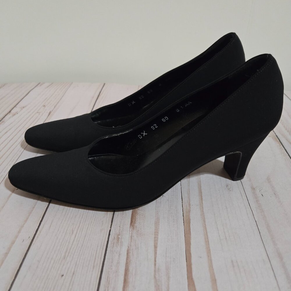 Salvatore Ferragamo Nisida Pumps Women 8 AA Narrow Black Suede Heels - Picture 5 of 10